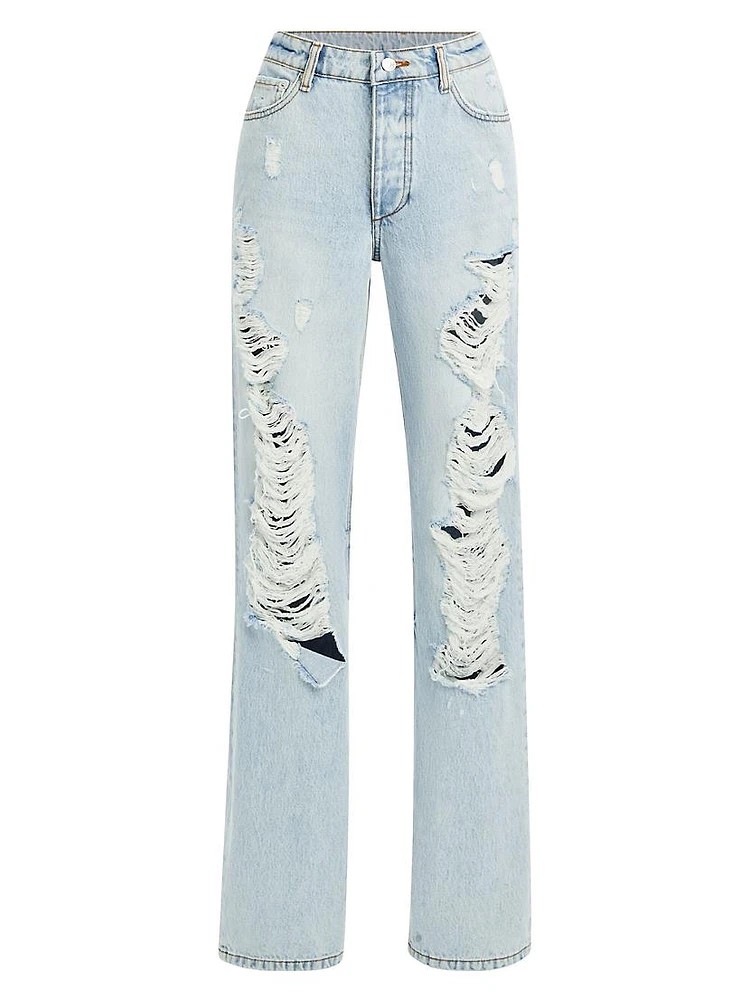 Sunny Mid Rise Distressed Boyfriend Jeans