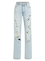 Sunny Mid Rise Distressed Boyfriend Jeans