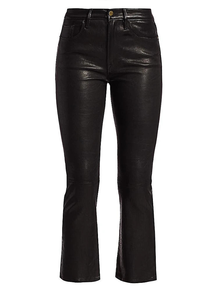Le Crop Mini Boot Leather Pants