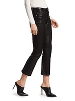 Le Crop Mini Boot Leather Pants
