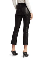 Le Crop Mini Boot Leather Pants