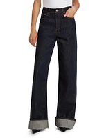 Strider Roll-Cuff High-Rise Jeans