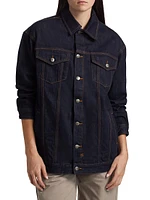 Longline Denim Trucker Jacket