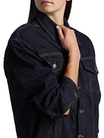 Longline Denim Trucker Jacket