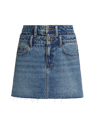 Model Rework Denim Miniskirt