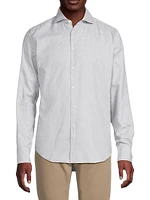 Textured Houndstooth Sport Shirt