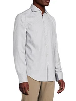 Textured Houndstooth Sport Shirt