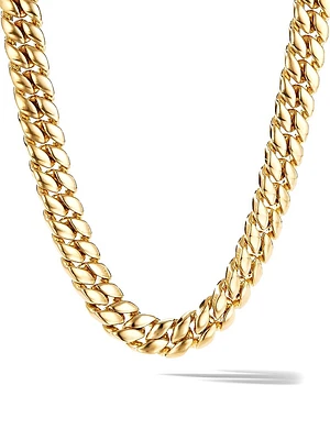 Curb Chain Necklace 18K Yellow Gold, 11.5MM