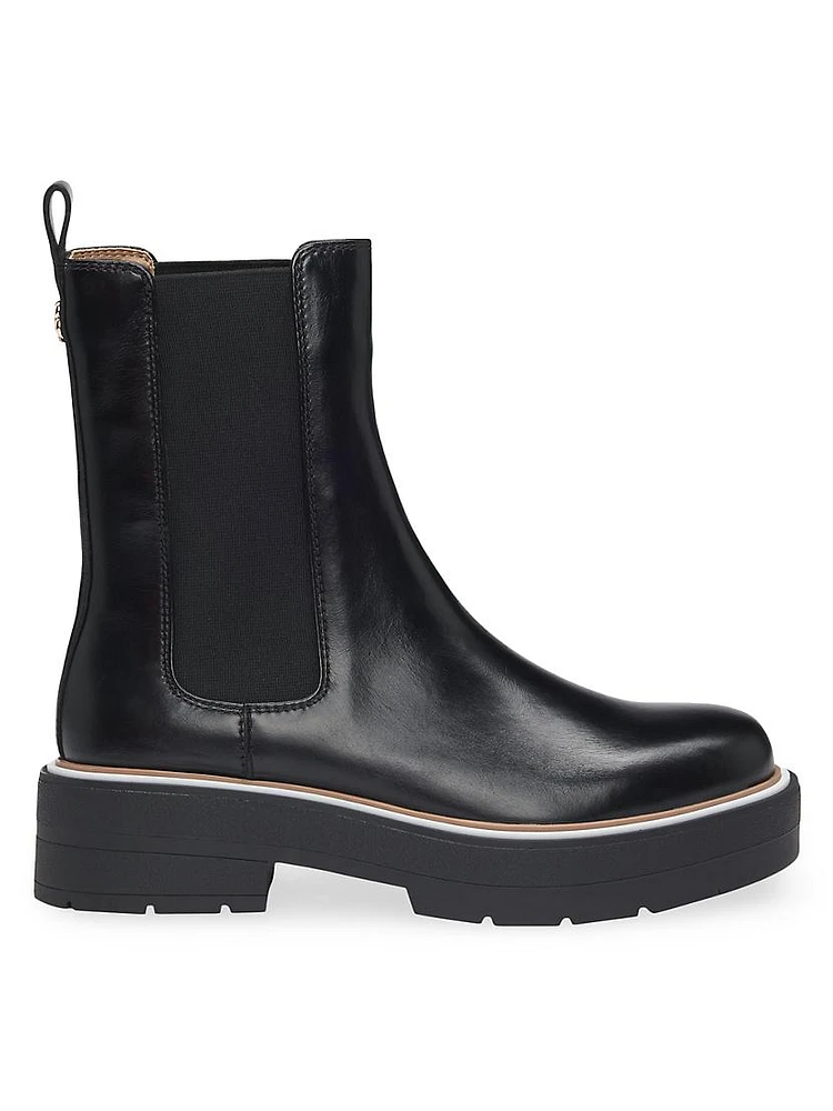 Leather Chelsea Boots with Double B Monogram