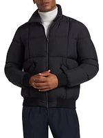 Water-Resistant Quilted Bomber Jacket