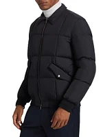 Water-Resistant Quilted Bomber Jacket