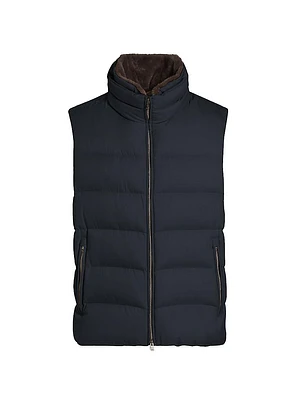 Quilted Down Zip-Up Vest