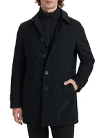 Bi-Stretch Nylon & Down Car Coat