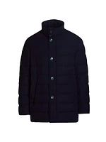 Quilted Cashmere-Blend Down Jacket