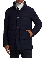 Quilted Cashmere-Blend Down Jacket