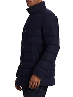 Quilted Cashmere-Blend Down Jacket