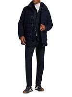 Quilted Cashmere-Blend Down Jacket