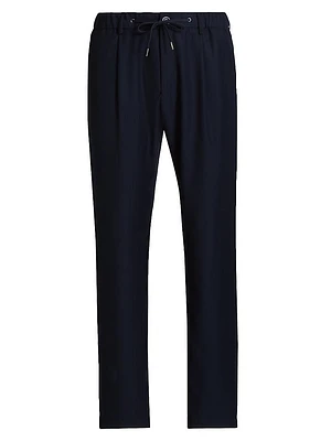 Drawstring Straight-Leg Pants