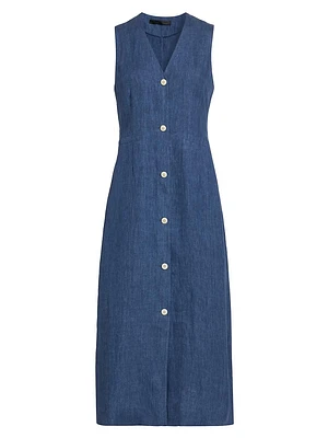 Callan Linen Midi-Dress