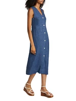 Callan Linen Midi-Dress