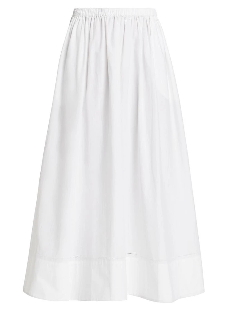 Lauren Cotton Midi-Skirt