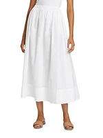 Lauren Cotton Midi-Skirt