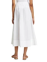 Lauren Cotton Midi-Skirt