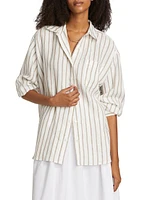 Linen Striped Oversized Shirt