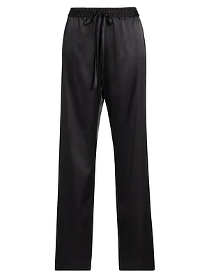 Glamour Straight-Leg Satin Pants