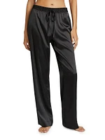 Glamour Straight-Leg Satin Pants