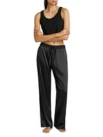 Glamour Straight-Leg Satin Pants