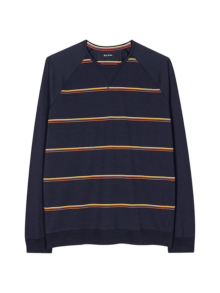 Striped Cotton Pajama Top
