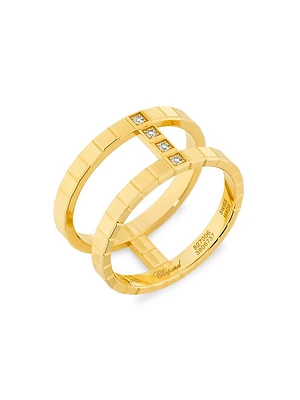 Ice Cube 18K Yellow Gold & 0.04 TCW Diamond Ring
