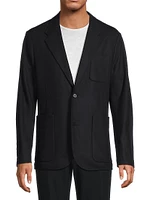 Wool Single-Breasted Blazer