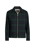 Plaid Wool-Blend Jacket