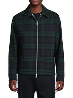 Plaid Wool-Blend Jacket