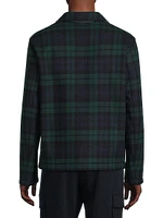 Plaid Wool-Blend Jacket