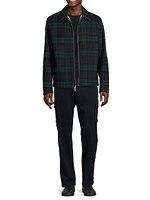 Plaid Wool-Blend Jacket