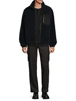 Faux-Sherpa Zip-Up Jacket