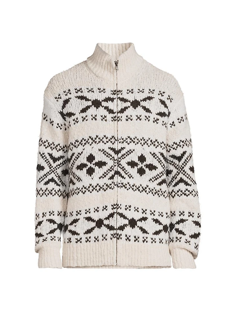 Fair isle-Style Wool-Blend Knit Sweater