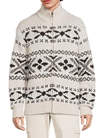 Fair isle-Style Wool-Blend Knit Sweater
