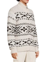 Fair isle-Style Wool-Blend Knit Sweater