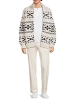 Fair isle-Style Wool-Blend Knit Sweater