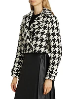 Ally Houndstooth Double-Breasted Jacket