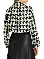 Ally Houndstooth Double-Breasted Jacket