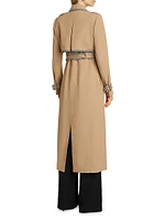 Aria Gabardine Double-Breasted Trench Coat