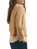 Andi Colorblocked Wool-Blend Turtleneck Sweater