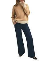 Andi Colorblocked Wool-Blend Turtleneck Sweater