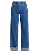 The Masha Straight-Leg Cuffed Jeans