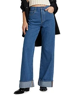 The Masha Straight-Leg Cuffed Jeans